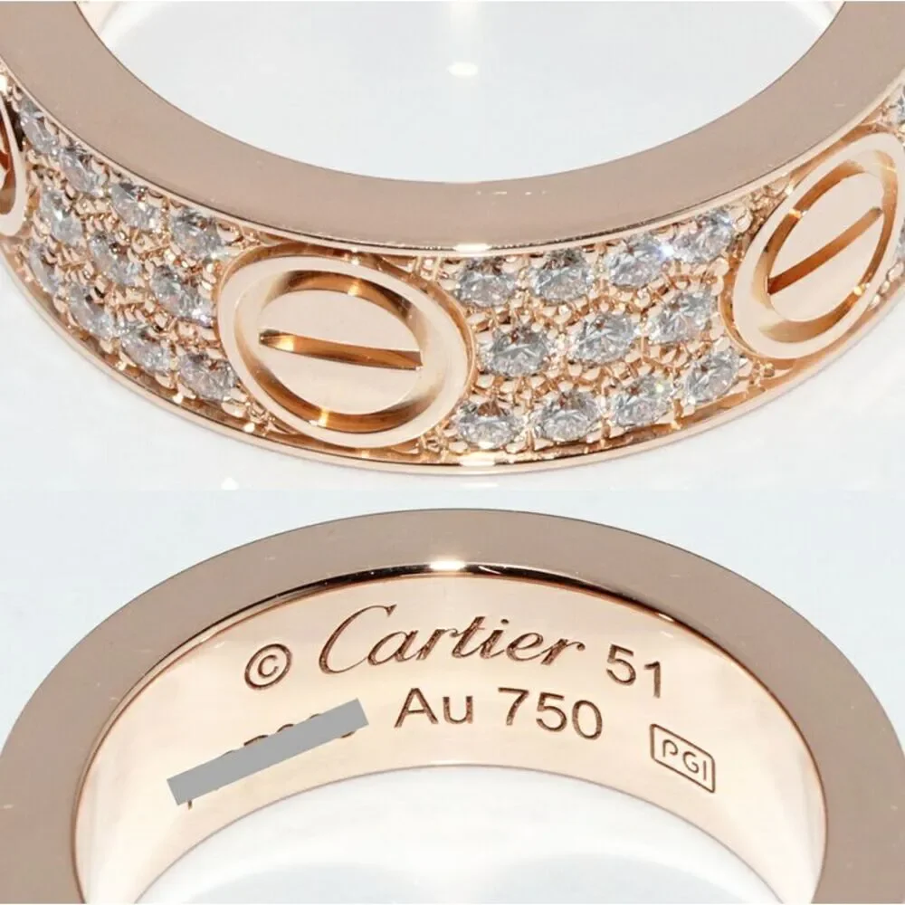 Cartier K18PG Love Ring Ring B40876 Size 11
